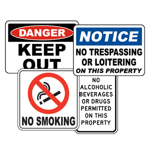 private property sign no tresspassing danger keep out signs no smoking sign houston